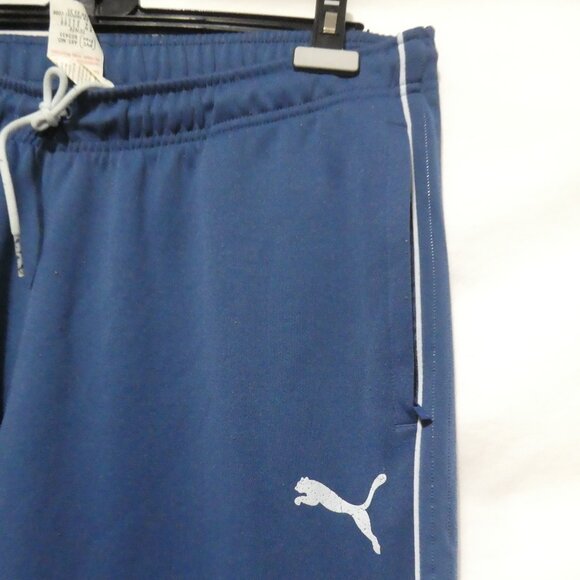 PUMA | xl - extra large | Blue Exercise / Track Pants With White Stripe Sides - Picture 5 of 15